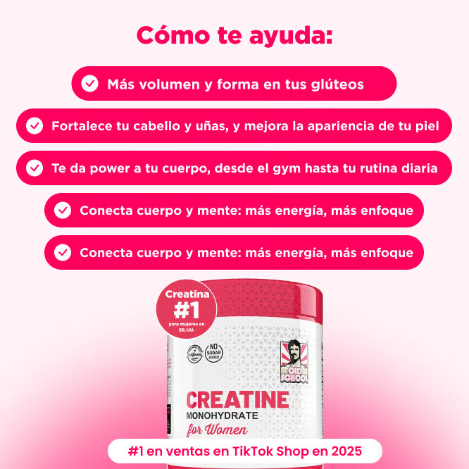 Creatina para Mujeres – Fórmula Especial para Aumentar Glúteos