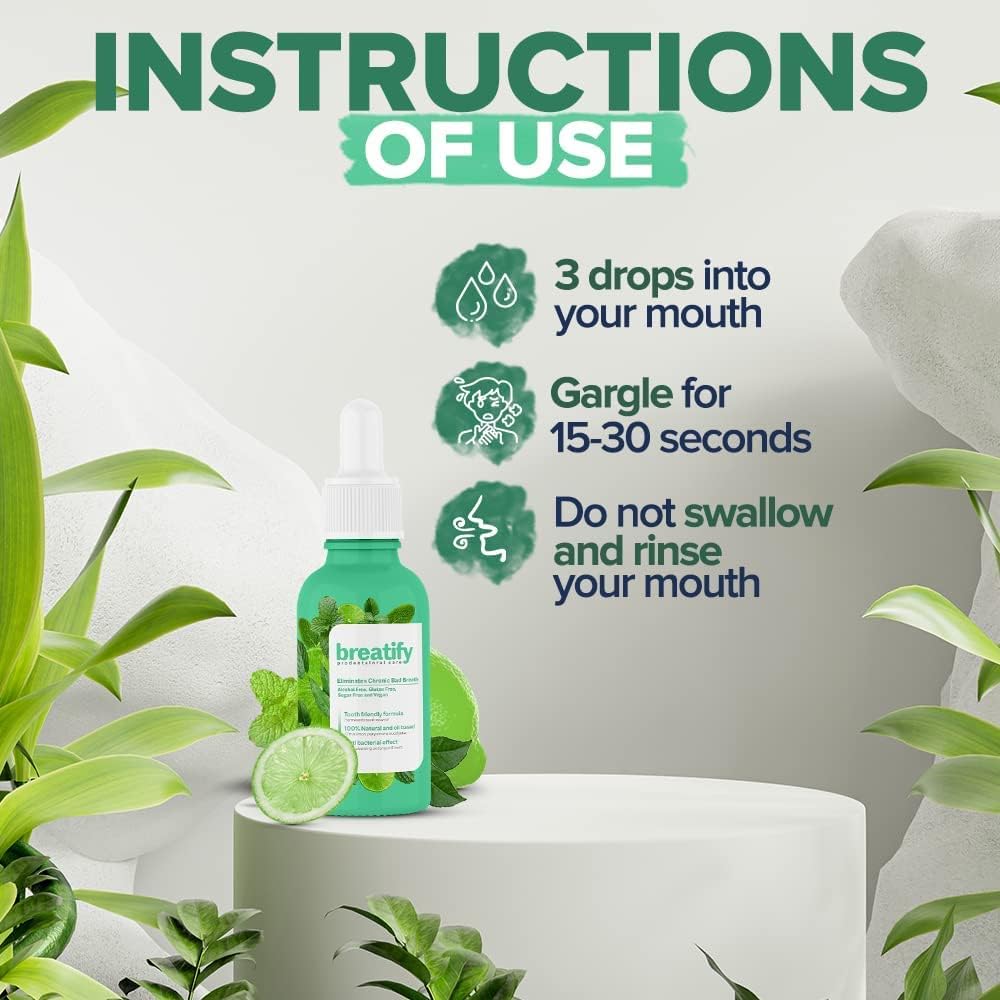 Breatify - Refrescante Bucal -   Gotas Para Mal Aliento ✨